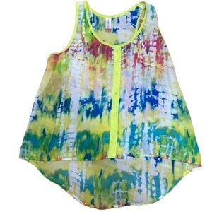 No Boundaries Colorful Tank Top‎ L